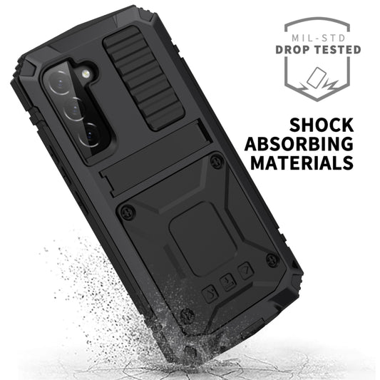 For Samsung Galaxy S23+ 5G R-JUST Life Waterproof Dustproof Shockproof Phone Case(Black) by R-JUST