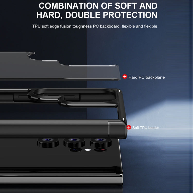 For Samsung Galaxy S23 5G iPAKY Shockproof PC + TPU Protective Phone Case(Black) by iPAKY