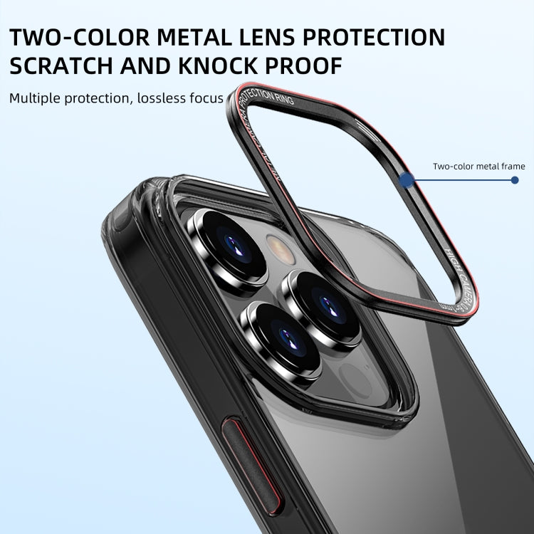 For iPhone 14 Plus iPAKY MG Series Transparent PC Phone Case(Transparent Black) - iPhone 14 Plus Cases by iPAKY | Online Shopping UK | buy2fix