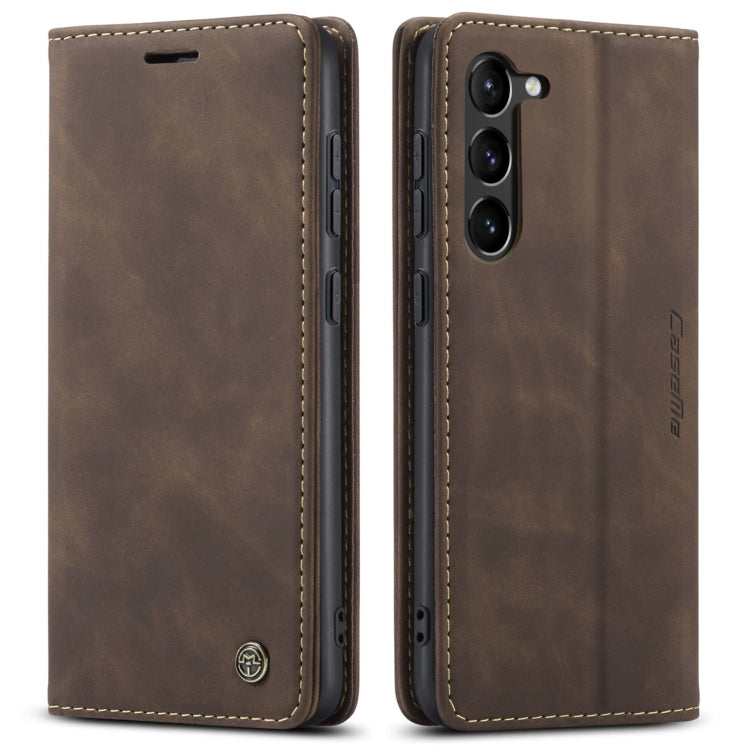 For Samsung Galaxy S23 5G CaseMe 013 Multifunctional Horizontal Flip Leather Phone Case(Coffee) - Galaxy S23 5G Cases by CaseMe | Online Shopping UK | buy2fix