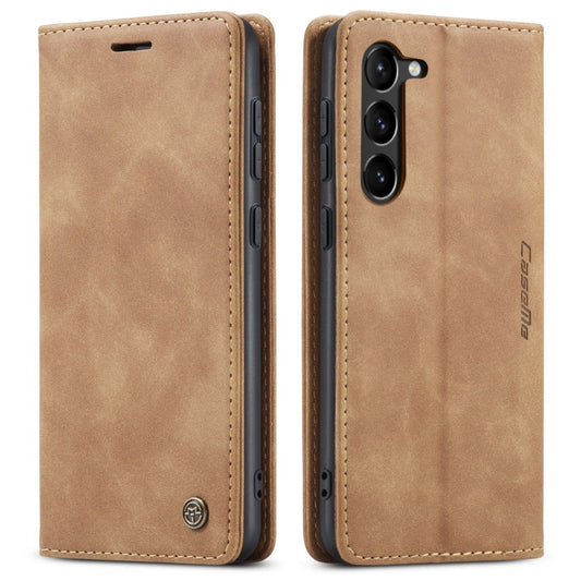 For Samsung Galaxy S23+ 5G CaseMe 013 Multifunctional Horizontal Flip Leather Phone Case(Brown) by CaseMe