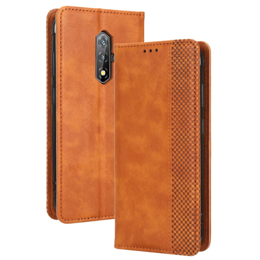 For Blackview BV5200 Magnetic Buckle Retro Texture Leather Phone Case(Brown) by buy2fix