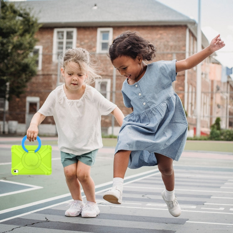 For iPad 2025 / 2022 EVA + PC Tablet Protective Case with 360 Rotating Bracket(Grass Green+Blue) - iPad 2025 / 2022 Cases by buy2fix | Online Shopping UK | buy2fix