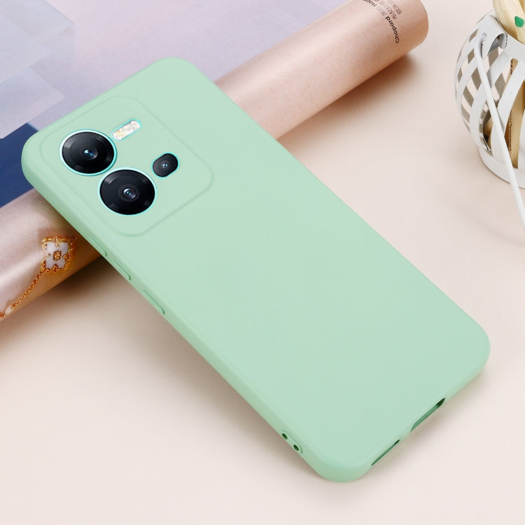 For vivo V25 5G / V25E 5G / X80 Lite Pure Color Liquid Silicone Shockproof Full Coverage Phone Case(Green) by buy2fix