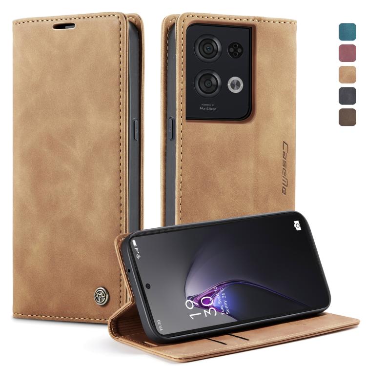 For OPPO Reno8 Pro 5G Global CaseMe 013 Multifunctional Horizontal Flip Leather Phone Case(Brown) - OPPO Cases by CaseMe | Online Shopping UK | buy2fix