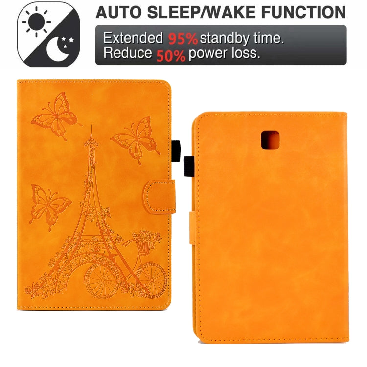 For Samsung Galaxy Tab A 8.0 T350 Tower Embossed Leather Smart Tablet Case(Khaki) by buy2fix