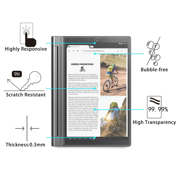 25 PCS For Lenovo Yoga Tab3 Pro-X90Y 10.1 9H 0.3mm Explosion-proof Tempered Glass Film - Others by buy2fix | Online Shopping UK | buy2fix