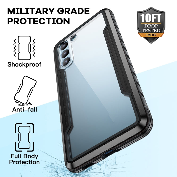 For Samsung Galaxy S22 5G iPAKY Thunder Series Aluminum Frame + TPU Bumper + Clear PC Shockproof Phone Case(Rose Gold) - Galaxy S22 5G Cases by iPAKY | Online Shopping UK | buy2fix