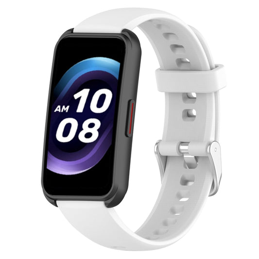 For Keep Band B5 / B4 / B4 Lite 16mm Glossy Surface Silicone Watch Band(White) - Watch Bands by buy2fix | Online Shopping UK | buy2fix