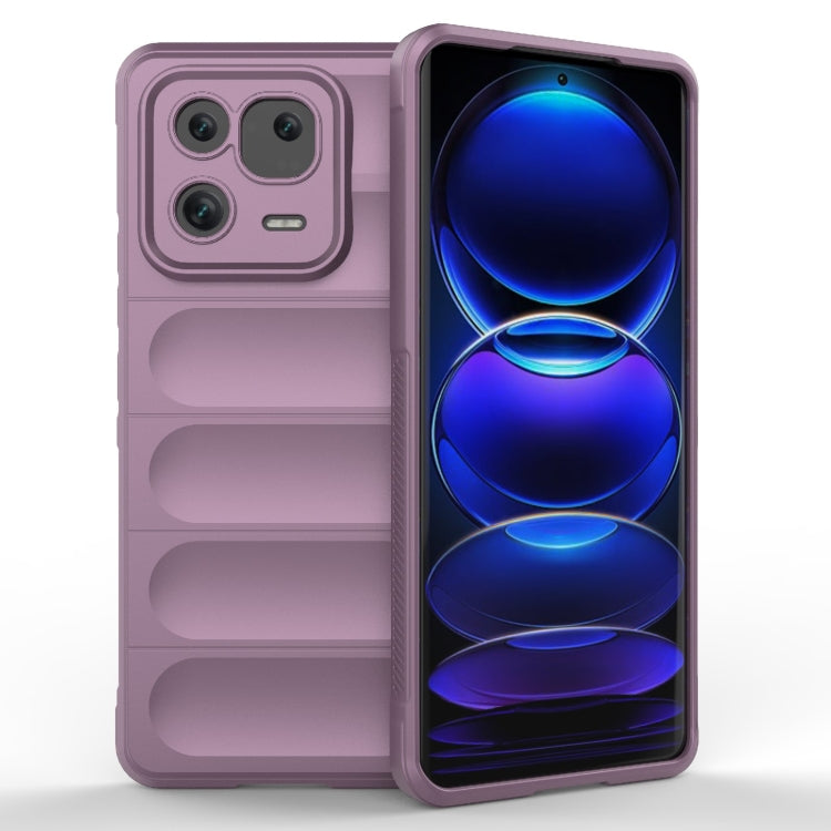 For Xiaomi 13 Pro 5G Magic Shield TPU + Flannel Phone Case(Purple) - Xiaomi Cases by buy2fix | Online Shopping UK | buy2fix