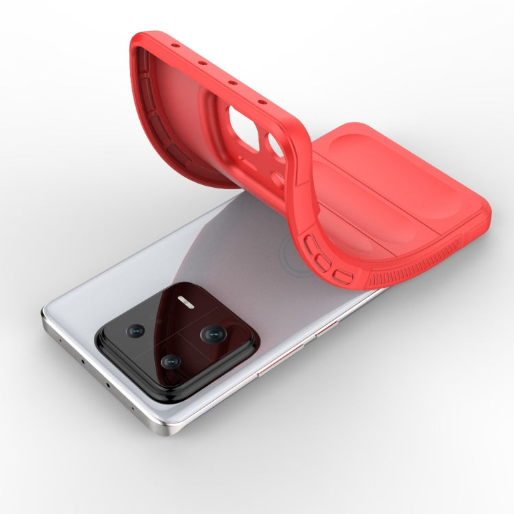 For Xiaomi 13 Pro 5G Magic Shield TPU + Flannel Phone Case(Wine Red) by buy2fix