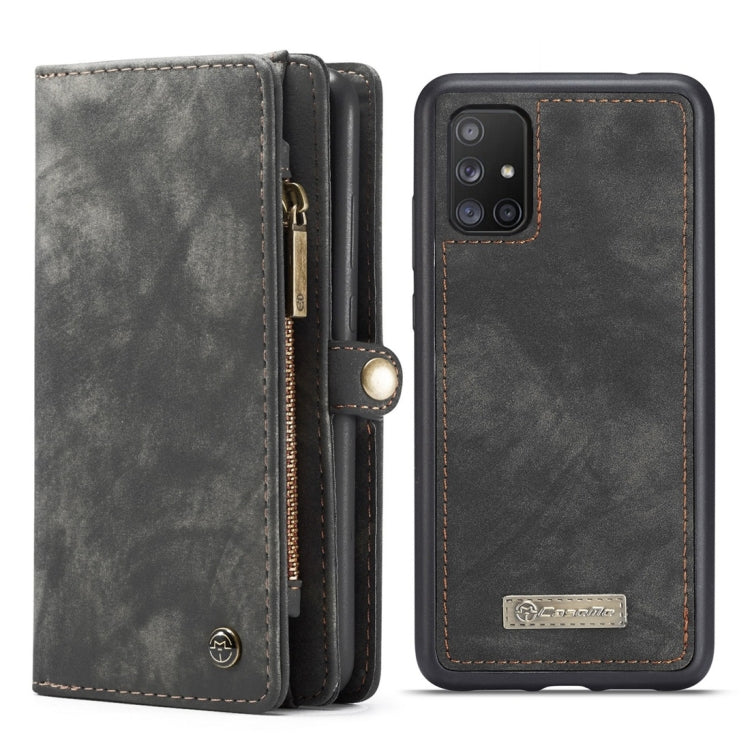 For Galaxy A51 4G CaseMe-008 Detachable Multifunctional Horizontal Flip Leather Case with Card Slot & Holder & Zipper Wallet & Photo Frame(Black) - Galaxy Phone Cases by CaseMe | Online Shopping UK | buy2fix