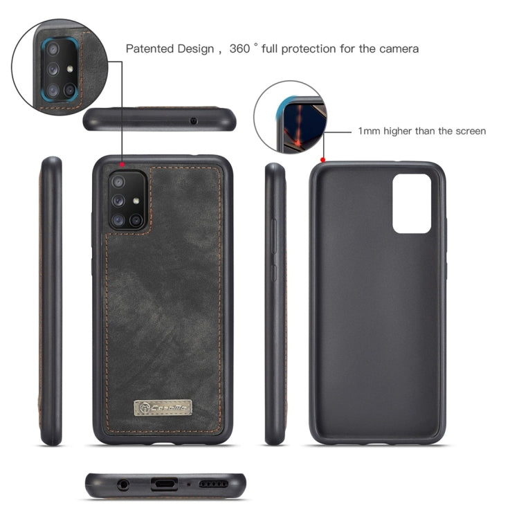 For Galaxy A51 4G CaseMe-008 Detachable Multifunctional Horizontal Flip Leather Case with Card Slot & Holder & Zipper Wallet & Photo Frame(Black) - Galaxy Phone Cases by CaseMe | Online Shopping UK | buy2fix