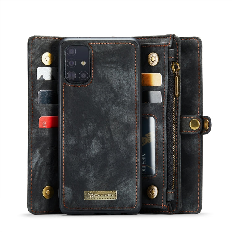 For Galaxy A71 4G CaseMe-008 Detachable Multifunctional Horizontal Flip Leather Case with Card Slot & Holder & Zipper Wallet & Photo Frame(Black) - Galaxy Phone Cases by CaseMe | Online Shopping UK | buy2fix