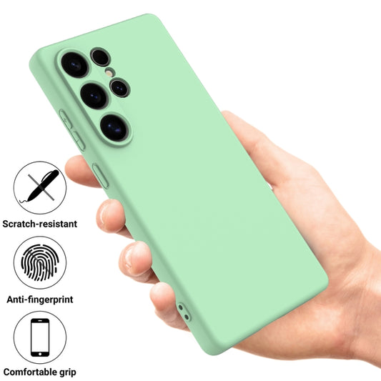 For Samsung Galaxy S25 Ultra Solid Color Liquid Silicone Dropproof Full Coverage Phone Case(Green) by buy2fix