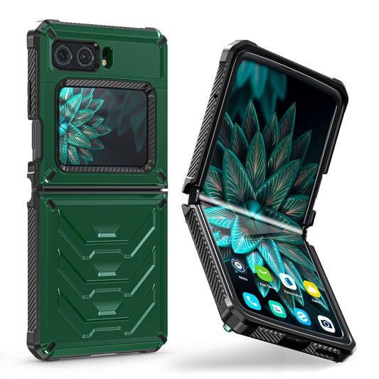 For Motorola Razr 2022 All-inclusive Shockproof Folding Phone Case(Army Green) by buy2fix