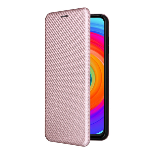 For Ulefone Note 14 Carbon Fiber Texture Flip Leather Phone Case(Pink) by buy2fix