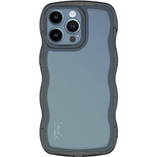 For iPhone 14 Pro IMAK UX-8 Series Transparent Shockproof TPU Phone Case(Transparent Black) by imak