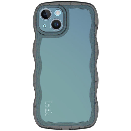 For iPhone 14 IMAK UX-8 Series Transparent Shockproof TPU Phone Case(Transparent Black) by imak