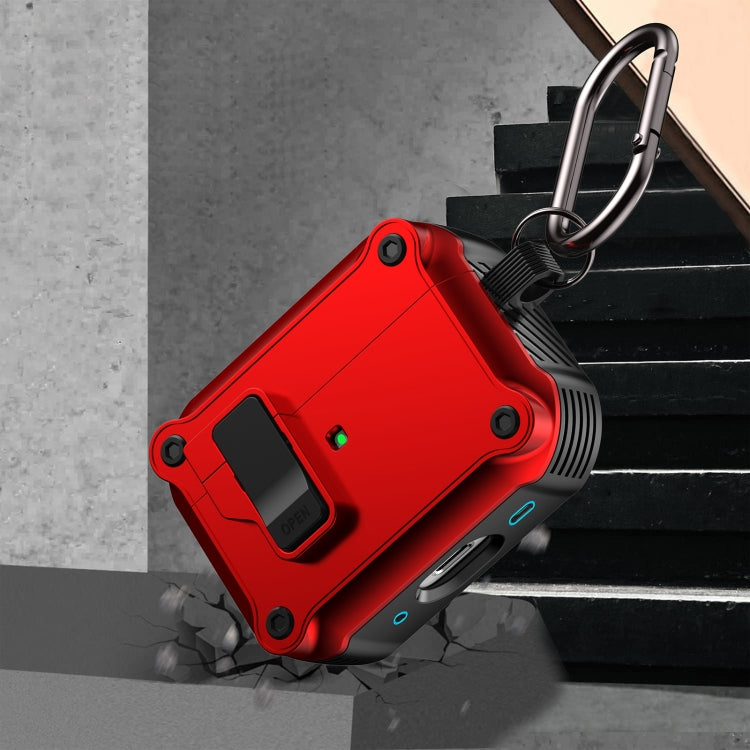 For AirPods Pro 2 Eagle Shockproof Earphone Protective Case with Switch(Purple) by buy2fix