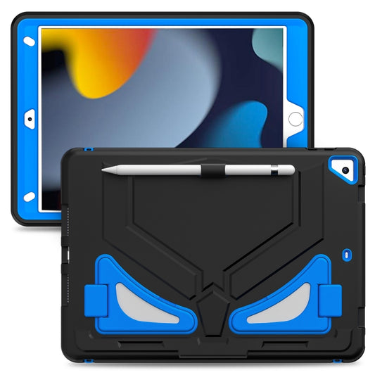 For iPad 10.2 2021 / 2020 / 2019 Silicone + PC Shockproof Protective Tablet Case(Black+Blue) - iPad 10.2 Cases by buy2fix | Online Shopping UK | buy2fix