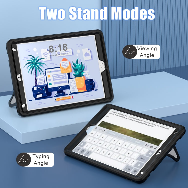 For iPad 10.2 2021 / 2020 / 2019 Silicone + PC Shockproof Protective Tablet Case(Black) - iPad 10.2 Cases by buy2fix | Online Shopping UK | buy2fix