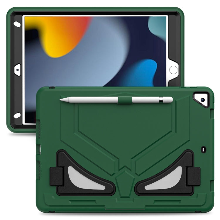 For iPad 10.2 2021 / 2020 / 2019 Silicone + PC Shockproof Protective Tablet Case(Green+Black) - iPad 10.2 Cases by buy2fix | Online Shopping UK | buy2fix