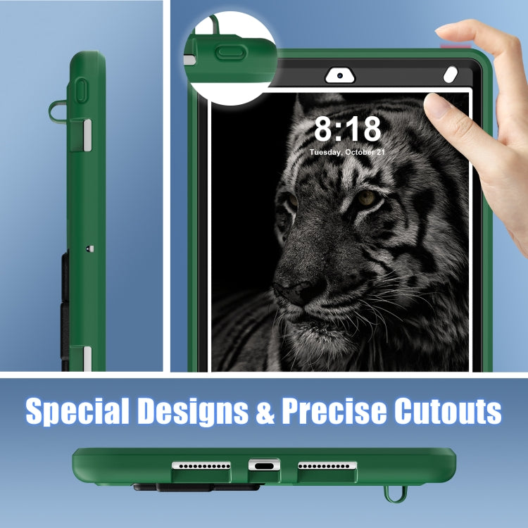 For iPad 10.2 2021 / 2020 / 2019 Silicone + PC Shockproof Protective Tablet Case(Green+Black) - iPad 10.2 Cases by buy2fix | Online Shopping UK | buy2fix