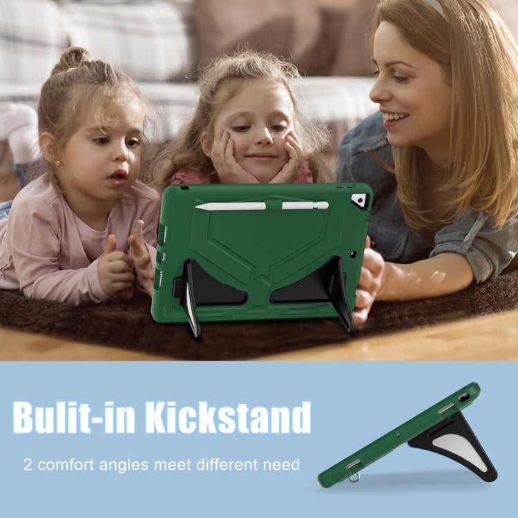 For iPad 10.2 2021 / 2020 / 2019 Silicone + PC Shockproof Protective Tablet Case(Green+Black) - iPad 10.2 Cases by buy2fix | Online Shopping UK | buy2fix
