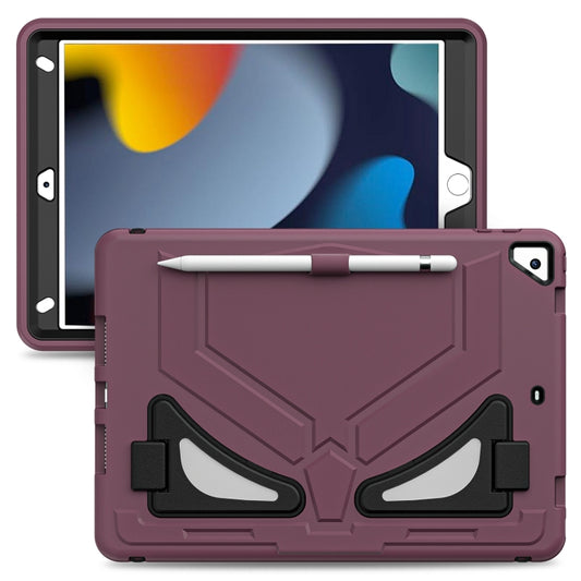 For iPad 10.2 2021 / 2020 / 2019 Silicone + PC Shockproof Protective Tablet Case(Plum Black) - iPad 10.2 Cases by buy2fix | Online Shopping UK | buy2fix