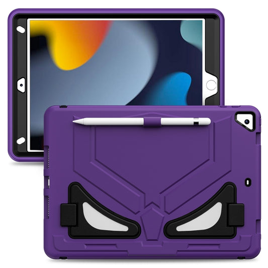 For iPad 10.2 2021 / 2020 / 2019 Silicone + PC Shockproof Protective Tablet Case(Purple+Black) - iPad 10.2 Cases by buy2fix | Online Shopping UK | buy2fix