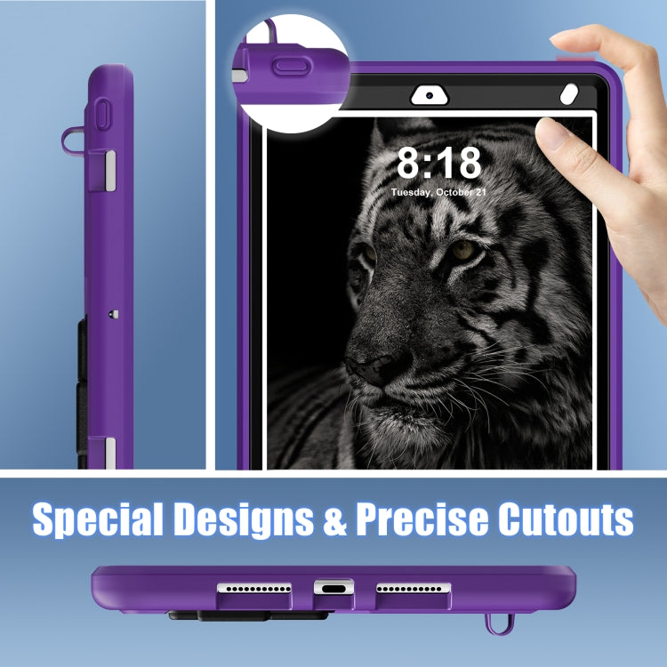 For iPad 10.2 2021 / 2020 / 2019 Silicone + PC Shockproof Protective Tablet Case(Purple+Black) - iPad 10.2 Cases by buy2fix | Online Shopping UK | buy2fix