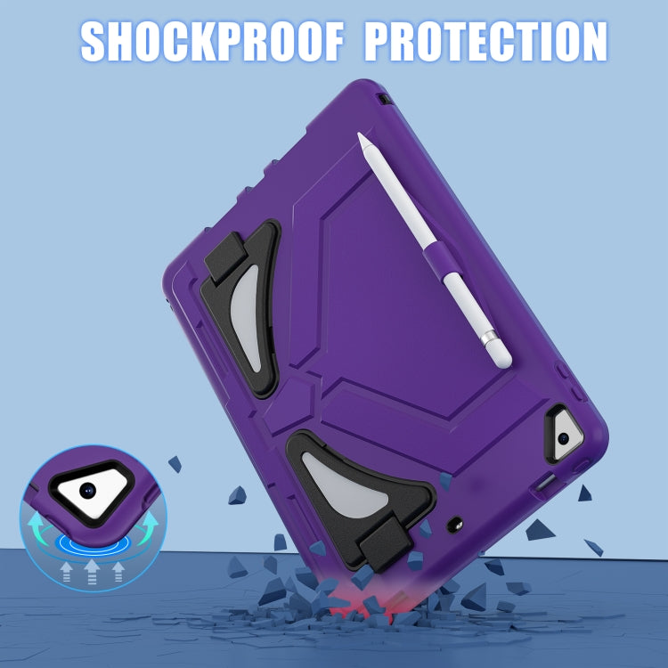 For iPad 10.2 2021 / 2020 / 2019 Silicone + PC Shockproof Protective Tablet Case(Purple+Black) - iPad 10.2 Cases by buy2fix | Online Shopping UK | buy2fix