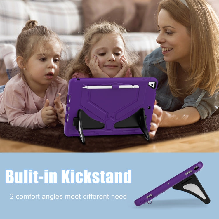 For iPad 10.2 2021 / 2020 / 2019 Silicone + PC Shockproof Protective Tablet Case(Purple+Black) - iPad 10.2 Cases by buy2fix | Online Shopping UK | buy2fix