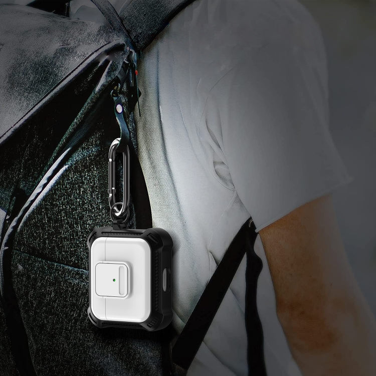 For AirPods 3 TPU + PC Shockproof Earphone Protective Case with Switch(Purple) by buy2fix