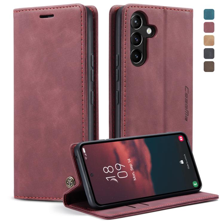 For Samsung Galaxy A54 CaseMe 013 Multifunctional Horizontal Flip Leather Phone Case(Wine Red) - Galaxy Phone Cases by CaseMe | Online Shopping UK | buy2fix