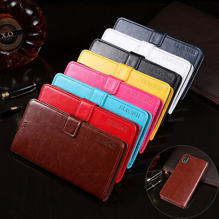 For Cubot J3 idewei Crazy Horse Texture Horizontal Flip Leather Case with Holder & Card Slots & Wallet(Black) - More Brand by idewei | Online Shopping UK | buy2fix