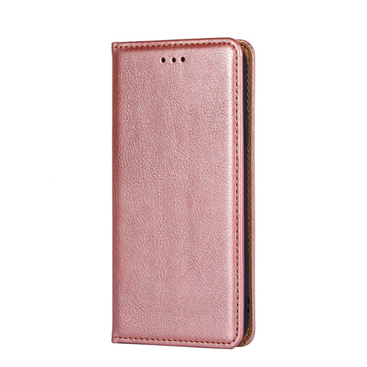 For OnePlus 11 Gloss Oil Solid Color Magnetic Leather Phone Case(Rose Gold) by buy2fix
