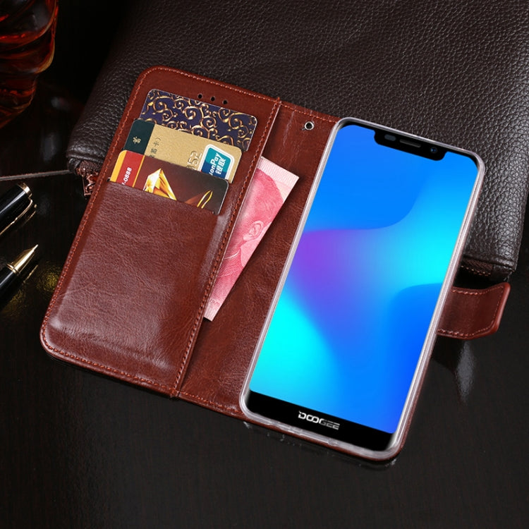 For Doogee X70 idewei Crazy Horse Texture Horizontal Flip Leather Case with Holder & Card Slots & Wallet(Rose Red) - More Brand by idewei | Online Shopping UK | buy2fix