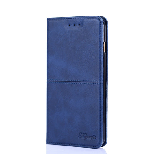 For OnePlus 11 Cow Texture Magnetic Horizontal Flip Leather Phone Case(Blue) by buy2fix