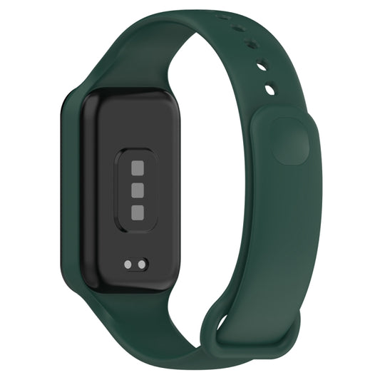 For Redmi Band 2 Solid Color Silicone Integrated Watch Band(Dark Green) by buy2fix