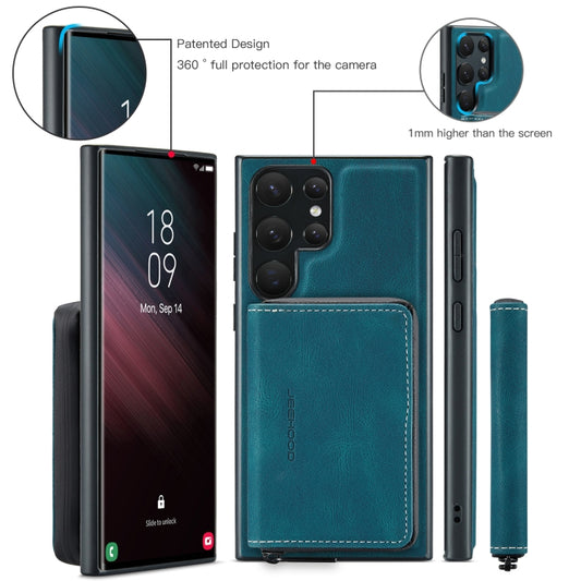 For Samsung Galaxy S23 Ultra 5G JEEHOOD Magnetic Zipper Horizontal Flip Leather Phone Case(Blue) - Galaxy S23 Ultra 5G Cases by JEEHOOD | Online Shopping UK | buy2fix