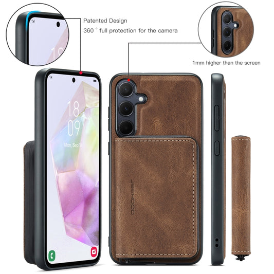 For Samsung Galaxy A35 5G JEEHOOD Magnetic Zipper Horizontal Flip Leather Phone Case(Brown) - Galaxy Phone Cases by JEEHOOD | Online Shopping UK | buy2fix