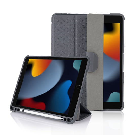 For iPad 10.2 2019 / 10.2 2020 / 10.2 2021 3-fold TPU Acrylic PC Smart Leather Tablet Case(Black) - iPad 10.2 Cases by buy2fix | Online Shopping UK | buy2fix