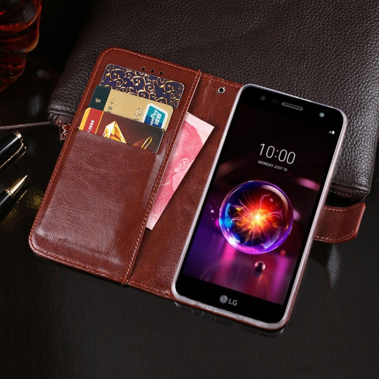 For LG X power3 idewei Crazy Horse Texture Horizontal Flip Leather Case with Holder & Card Slots & Wallet(Black) - LG Cases by idewei | Online Shopping UK | buy2fix