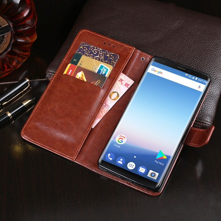 For Ulefone MIX 2 idewei Crazy Horse Texture Horizontal Flip Leather Case with Holder & Card Slots & Wallet(Black) - Ulefone Cases by idewei | Online Shopping UK | buy2fix