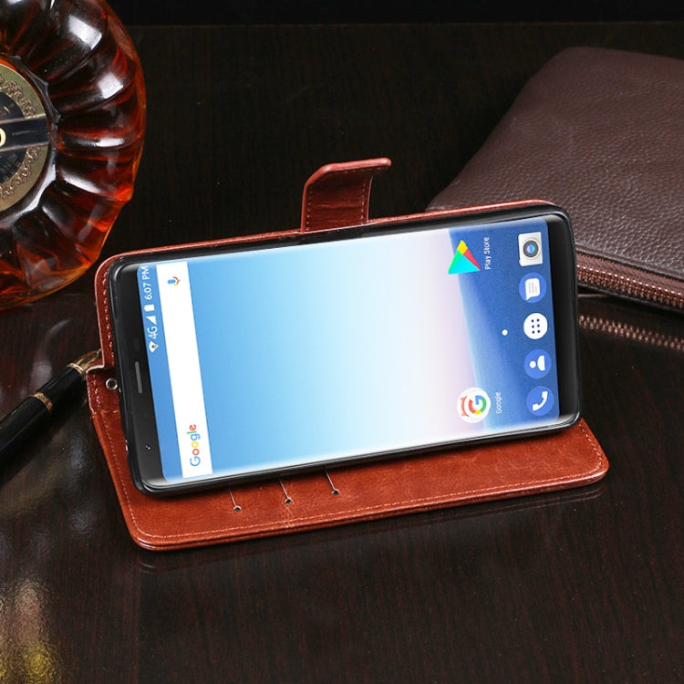 For Ulefone MIX 2 idewei Crazy Horse Texture Horizontal Flip Leather Case with Holder & Card Slots & Wallet(Sky Blue) - Ulefone Cases by idewei | Online Shopping UK | buy2fix