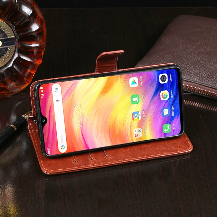 For Ulefone Note 7 idewei Crazy Horse Texture Horizontal Flip Leather Case with Holder & Card Slots & Wallet(Brown) - Ulefone Cases by idewei | Online Shopping UK | buy2fix