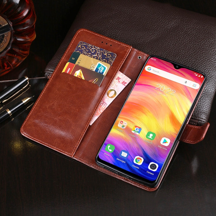 For Ulefone Note 7 idewei Crazy Horse Texture Horizontal Flip Leather Case with Holder & Card Slots & Wallet(Dark Blue) - Ulefone Cases by idewei | Online Shopping UK | buy2fix
