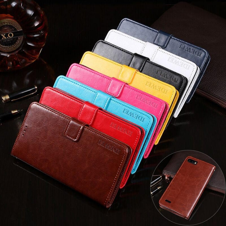 For Ulefone S1 idewei Crazy Horse Texture Horizontal Flip Leather Case with Holder & Card Slots & Wallet(White) - Ulefone Cases by idewei | Online Shopping UK | buy2fix